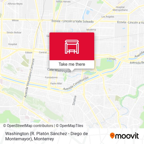 Washington (Rafael Platón Sánchez - Diego de Montemayor) map