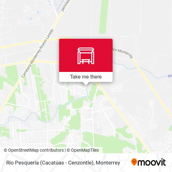 Mapa de Río Pesquería (Cacatúas - Cenzontle)