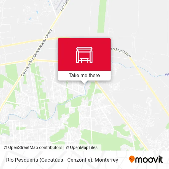 Río Pesquería (Cacatúas - Cenzontle) map