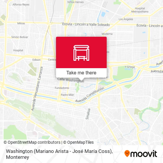 Washington (Mariano Arista - José María Coss) map