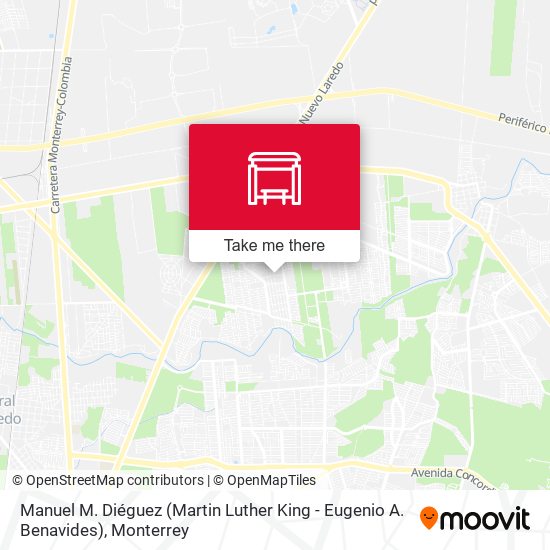 Manuel M. Diéguez (Martin Luther King - Eugenio A. Benavides) map