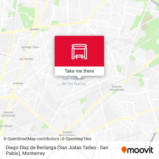 Diego Díaz de Berlanga (San Judas Tadeo - San Pablo) map