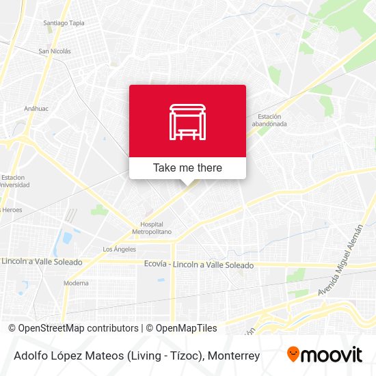 Mapa de Adolfo López Mateos (Living - Tízoc)