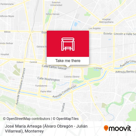 Mapa de José María Arteaga (Álvaro Obregón - Julián Villarreal)