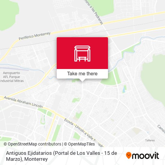 Antiguos Ejidatarios (Portal de Los Valles - 15 de Marzo) map