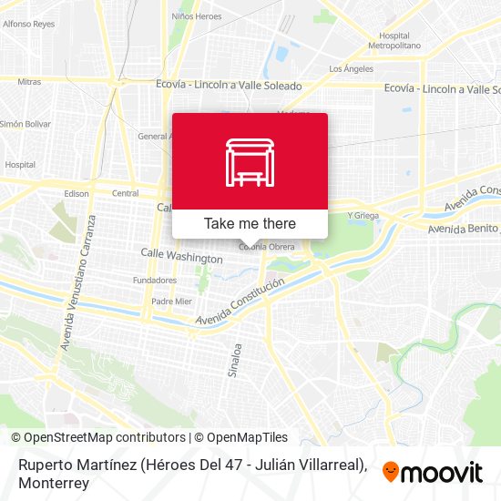 Mapa de Ruperto Martínez (Héroes Del 47 - Julián Villarreal)