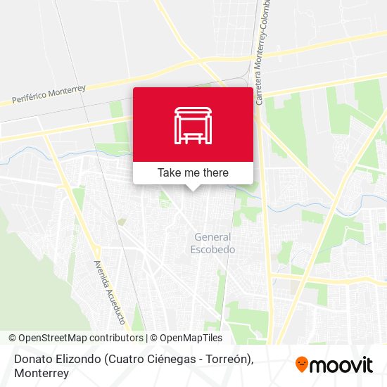 Donato Elizondo (Cuatro Ciénegas - Torreón) map