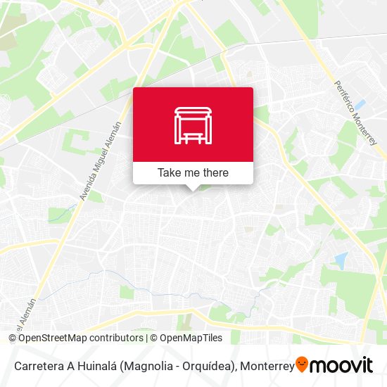 Carretera A Huinalá (Magnolia - Orquídea) map
