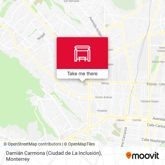 Mapa de Damián Carmona (Ciudad de La Inclusión)
