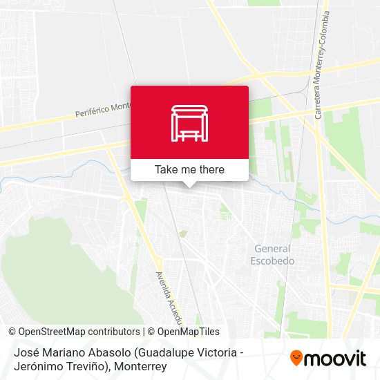 Mapa de José Mariano Abasolo (Guadalupe Victoria - Jerónimo Treviño)