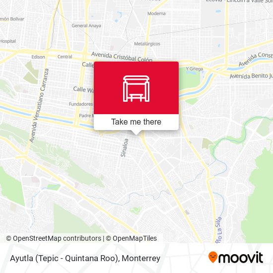 Ayutla (Tepic - Quintana Roo) map