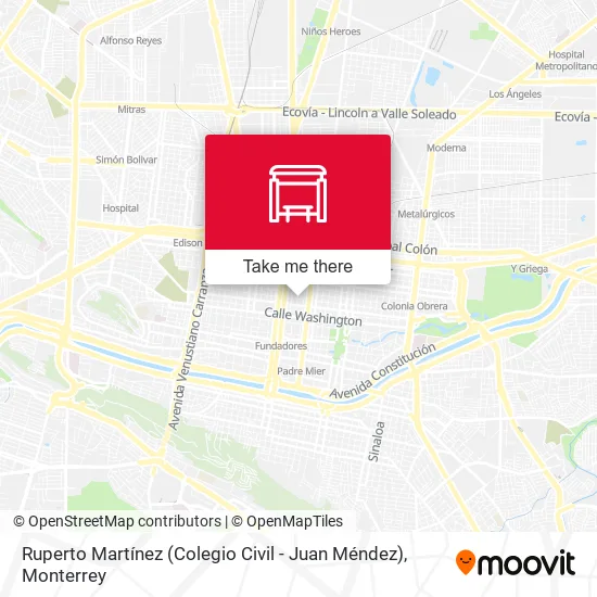 Mapa de Ruperto Martínez (Colegio Civil - Juan Méndez)