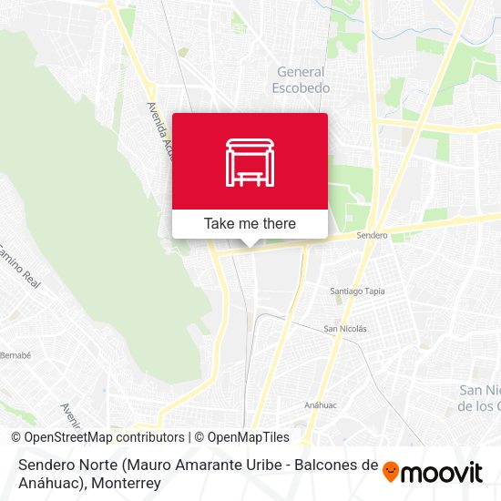 Sendero Norte (Mauro Amarante Uribe - Balcones de Anáhuac) map