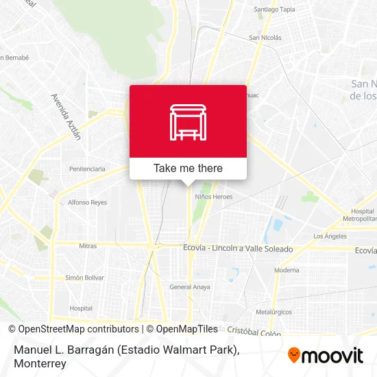 Mapa de Manuel L. Barragán (Estadio Walmart Park)