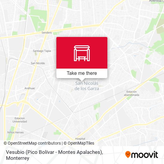 Mapa de Vesubio (Pico Bolívar - Montes Apalaches)
