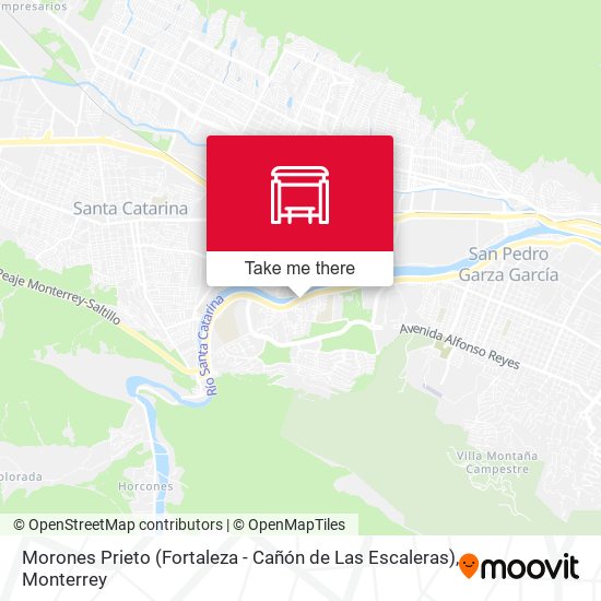 Mapa de Morones Prieto (Fortaleza - Cañón de Las Escaleras)
