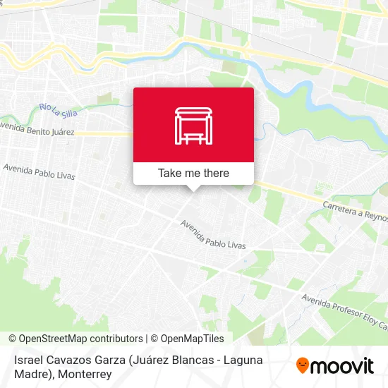 Mapa de Israel Cavazos Garza (Juárez Blancas - Laguna Madre)