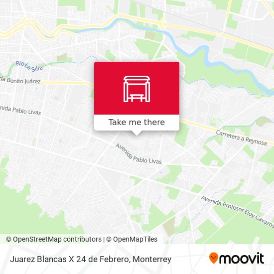 Juarez Blancas X 24 de Febrero map