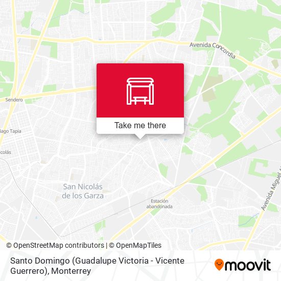 Santo Domingo (Guadalupe Victoria - Vicente Guerrero) map