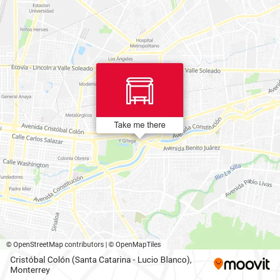 Mapa de Cristóbal Colón (Santa Catarina - Lucio Blanco)