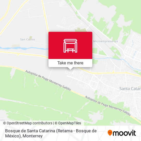Mapa de Bosque de Santa Catarina (Retama - Bosque de México)