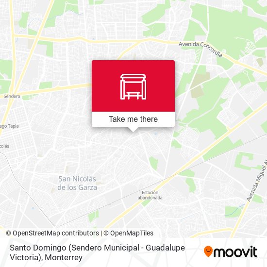 Santo Domingo (Sendero Municipal - Guadalupe Victoria) map