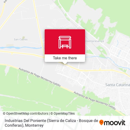 Industrias Del Poniente (Sierra de Caliza - Bosque de Coníferas) map