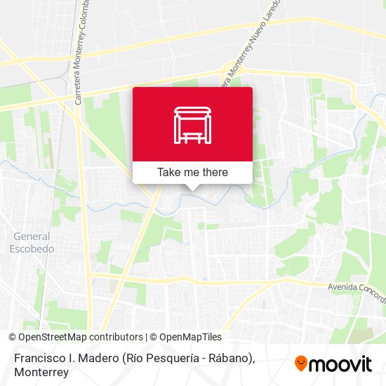 Mapa de Francisco I. Madero (Río Pesquería - Rábano)