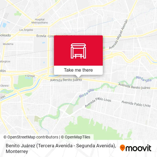 Mapa de Benito Juárez (Tercera Avenida - Segunda Avenida)