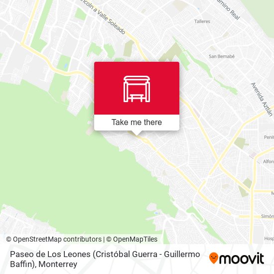 Paseo de Los Leones (Cristóbal Guerra - Guillermo Baffin) map