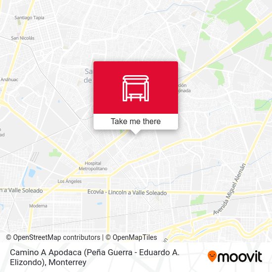 Camino A Apodaca (Peña Guerra - Eduardo A. Elizondo) map