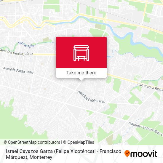 Israel Cavazos Garza (Felipe Xicoténcatl - Francisco Márquez) map