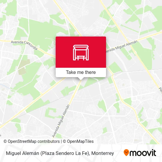 Mapa de Miguel Alemán (Plaza Sendero La Fe)