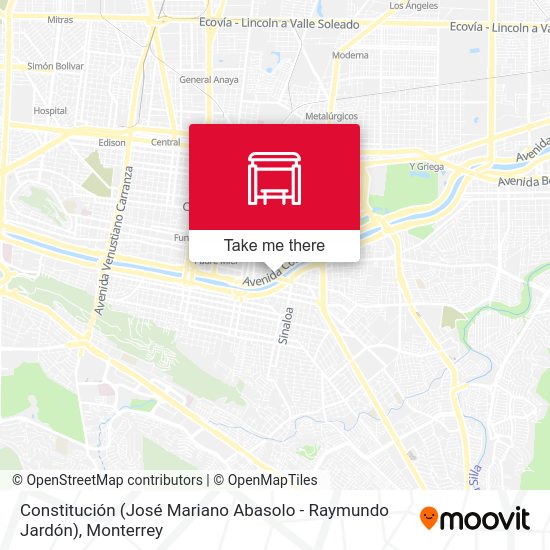 Constitución (José Mariano Abasolo - Raymundo Jardón) map