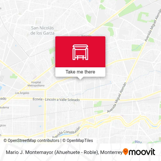 Mario J. Montemayor (Ahuehuete - Roble) map