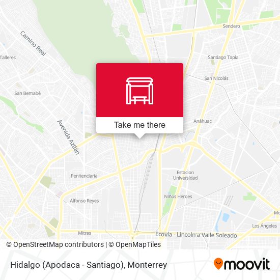 Mapa de Hidalgo (Apodaca - Santiago)