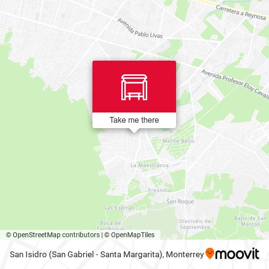 San Isidro (San Gabriel - Santa Margarita) map