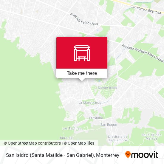 San Isidro (Santa Matilde - San Gabriel) map