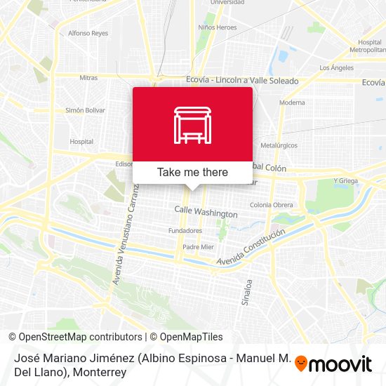 José Mariano Jiménez (Albino Espinosa - Manuel M. Del Llano) map