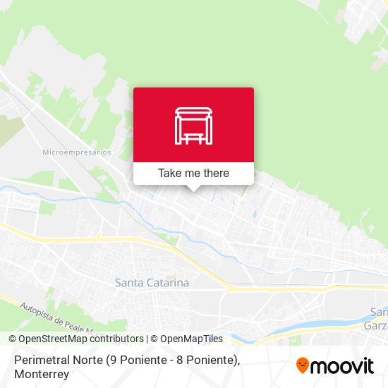 Perimetral Norte (9 Poniente - 8 Poniente) map