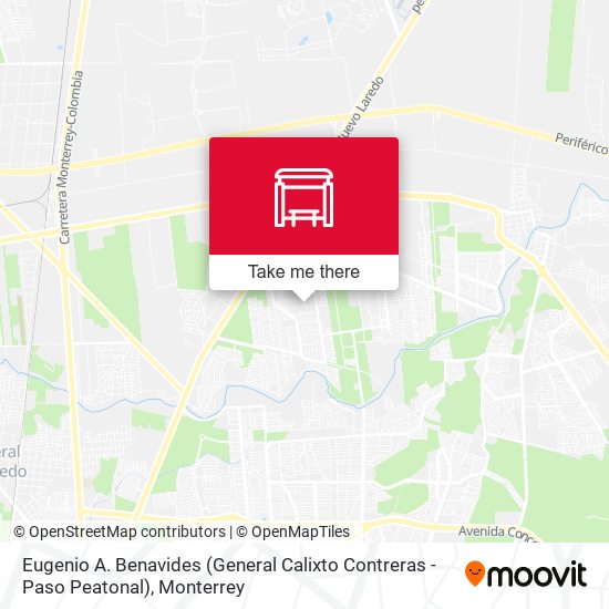Mapa de Eugenio A. Benavides (General Calixto Contreras - Paso Peatonal)