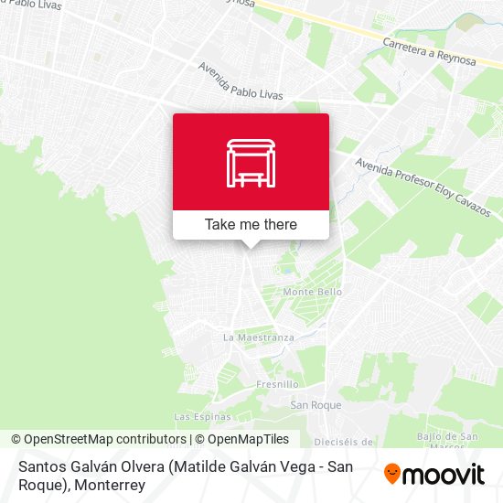 Mapa de Santos Galván Olvera (Matilde Galván Vega - San Roque)