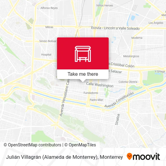 Mapa de Julián Villagrán (Alameda de Monterrey)