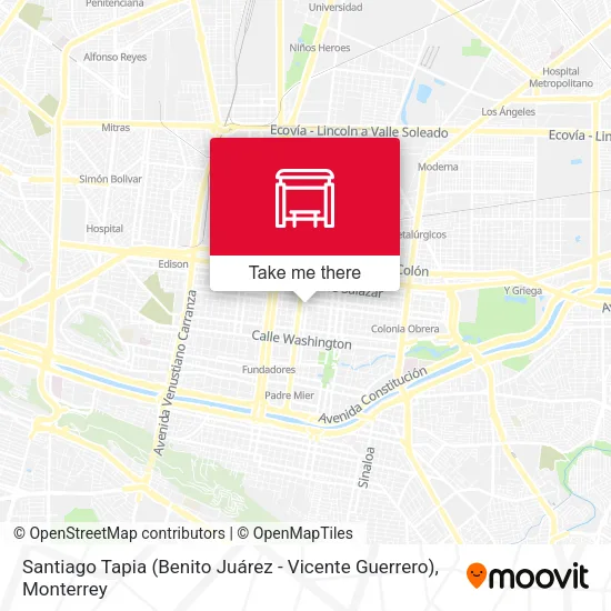 Santiago Tapia (Benito Juárez - Vicente Guerrero) map