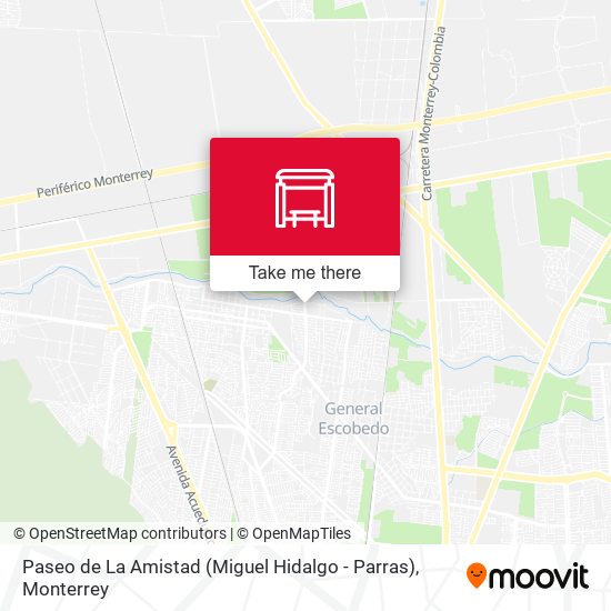 Mapa de Paseo de La Amistad (Miguel Hidalgo - Parras)