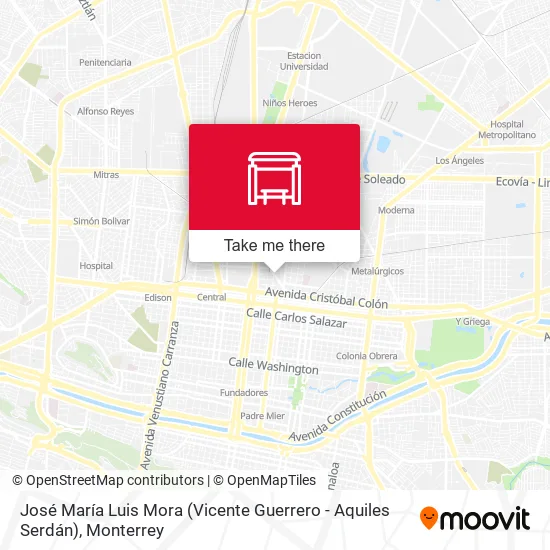 Mapa de José María Luis Mora (Vicente Guerrero - Aquiles Serdán)