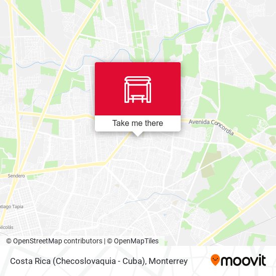 Mapa de Costa Rica (Checoslovaquia - Cuba)