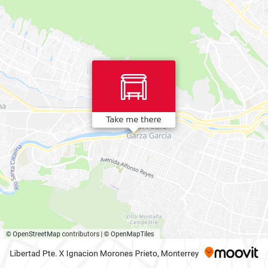 Libertad Pte. X Ignacion Morones Prieto map