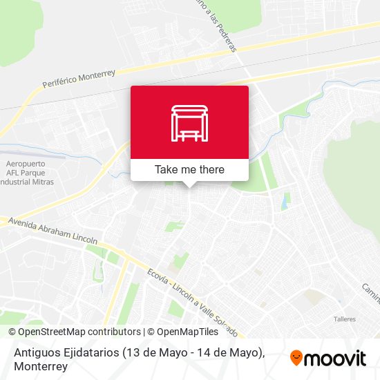Antiguos Ejidatarios (13 de Mayo - 14 de Mayo) map