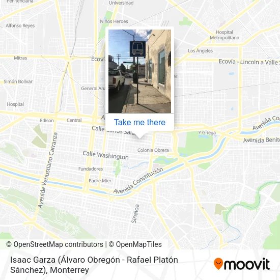 Mapa de Isaac Garza (Álvaro Obregón - Rafael Platón Sánchez)